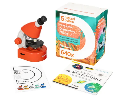 картинка микроскоп Levenhuk Discovery Micro с книга,  4