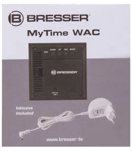 фотография настолен будилник Bresser MyTime WAC, черен,  13