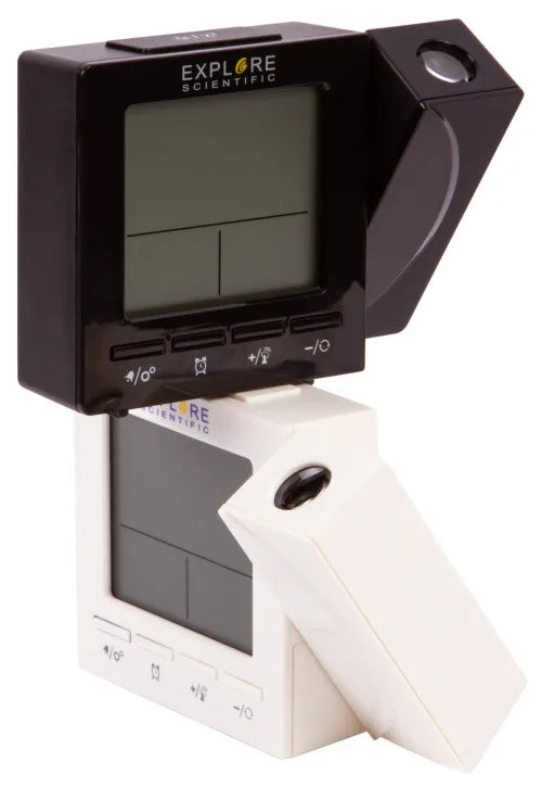 снимка цифров прожекционен часовник RC Explore Scientific с показател на температурата на закрито, черен,  3