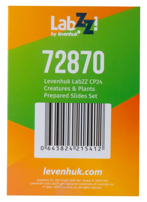 фотография комплект подготвени проби от живи същества и растения Levenhuk LabZZ CP24,  16