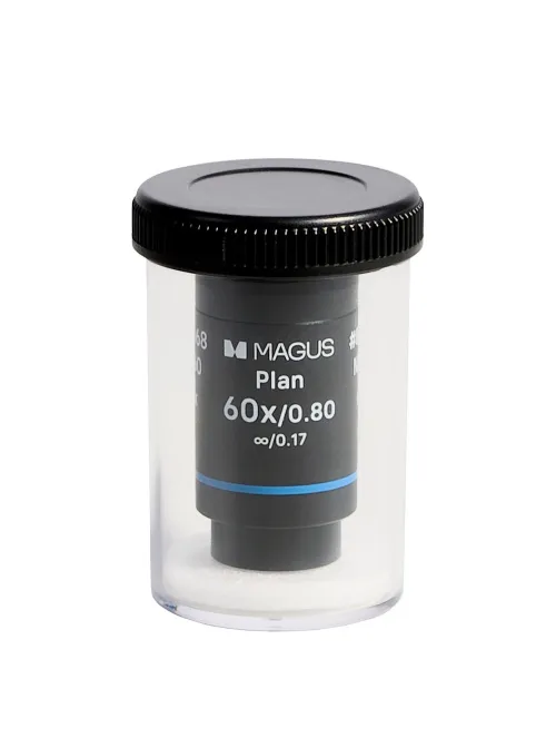 картина обектив MAGUS 60PL60 Plan 60х/0,80 ∞/0,17 H 60 mm,  5