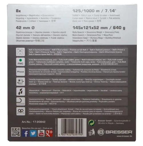 фотография бинокъл Bresser Pirsch 8x42,  13