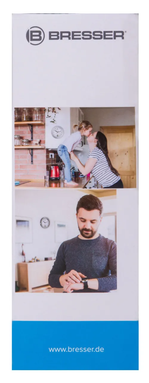 картинка непромокаем стенен часовник Bresser MyTime Bath, бял,  10