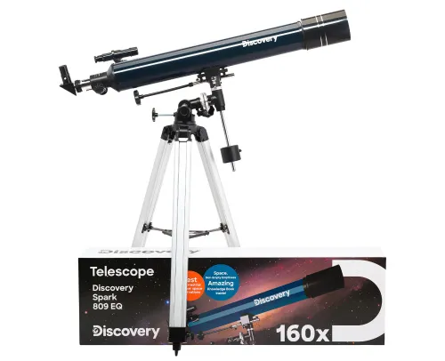 картина телескоп Levenhuk Discovery Spark 809 EQ с книга,  2