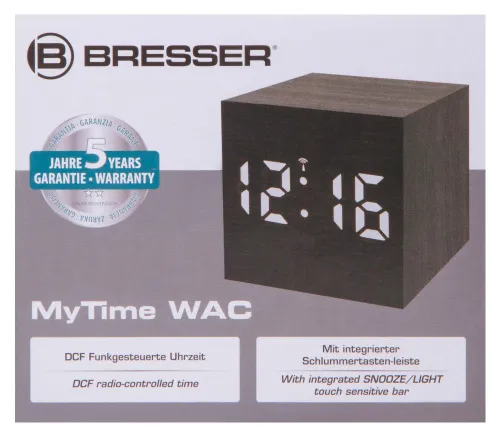 фотография настолен будилник Bresser MyTime WAC, черен,  11