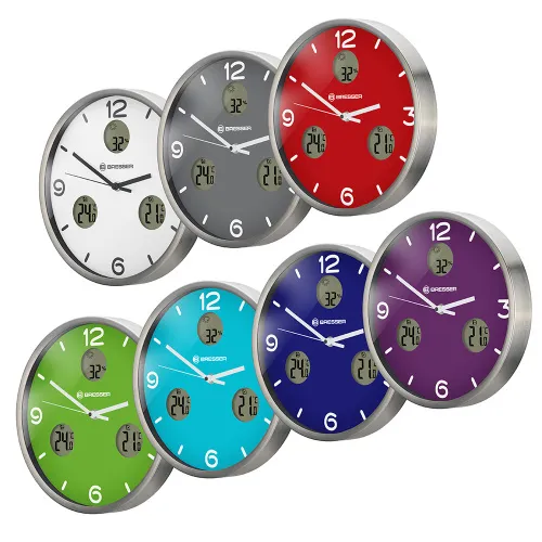 картина стенен часовник термо/хигро Bresser Bresser Optus MyTime Bresser MyTime io NX 30 cm, бял,  12