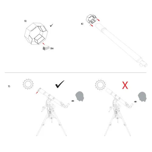 картина соларен филтър Explore Scientific Sun Catcher за 110–130 mm телескопи,  6