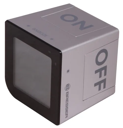 картинка настолен будилник Bresser FlipMe Alarm Clock, сребрист,  4