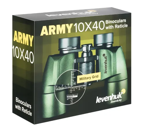 картинка бинокъл с решетка Levenhuk Army 10x40,  14
