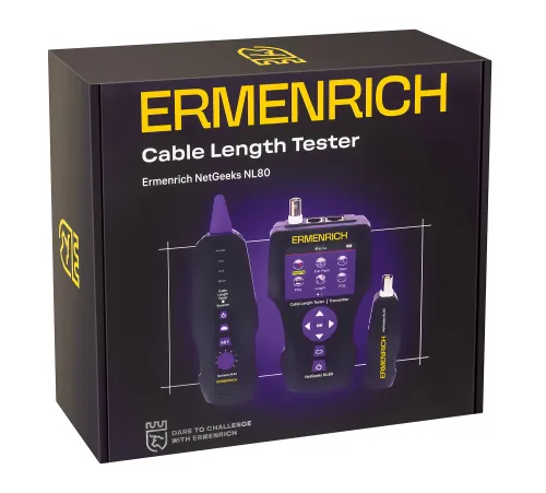 картинка тестер за дължина на кабели Ermenrich NetGeeks NL80,  10