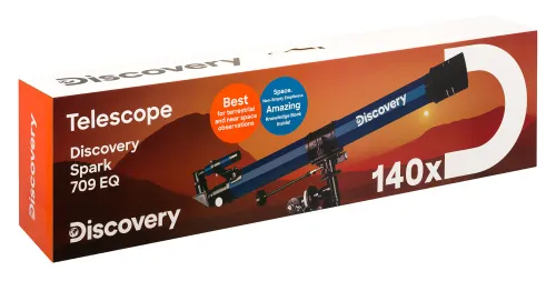 изображение телескоп Levenhuk Discovery Spark 709 EQ с книга,  15