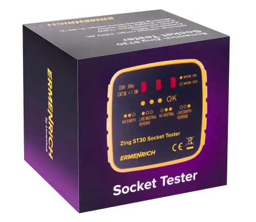 фотография тестер за захранващи контакти Ermenrich Zing ST30,  5