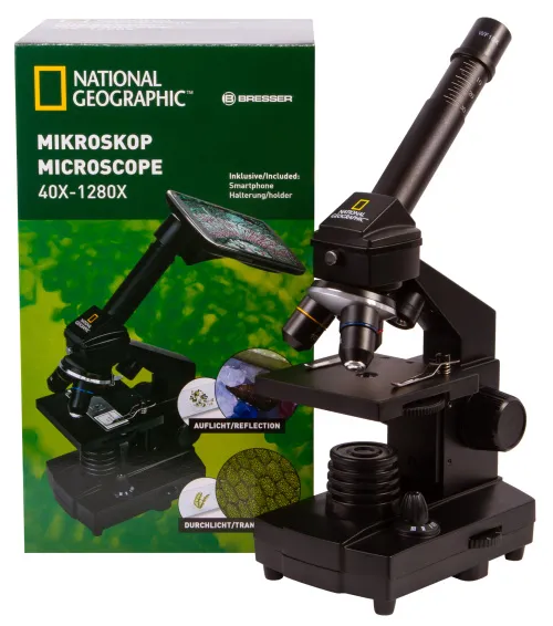 снимка микроскоп Bresser National Geographic 40x–1280x с адаптер за смартфон,  17
