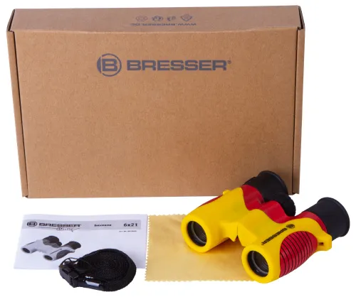 картинка бинокъл за деца Bresser Junior 6x21, жълт,  2