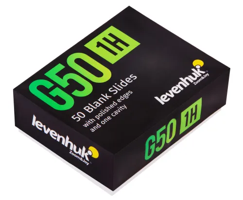 фотография чисти предметни стъкла с едно гнездо Levenhuk G50 1H, 50 бр.,  6