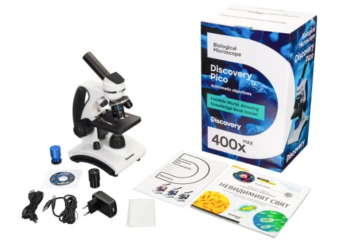 снимка цифров микроскоп Levenhuk Discovery Pico Polar с книга,  2