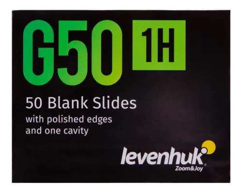 фотография чисти предметни стъкла с едно гнездо Levenhuk G50 1H, 50 бр.,  7