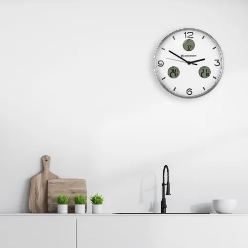 картина стенен часовник термо/хигро Bresser Bresser Optus MyTime Bresser MyTime io NX 30 cm, бял,  3