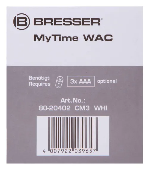 фотография настолен будилник Bresser MyTime WAC, черен,  14