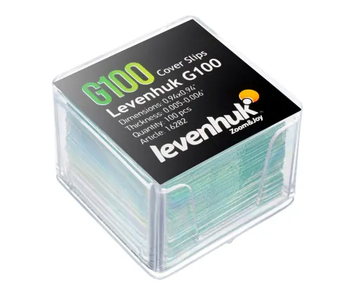 картинка покривни стъкла Levenhuk G100, 100 бр.,  2
