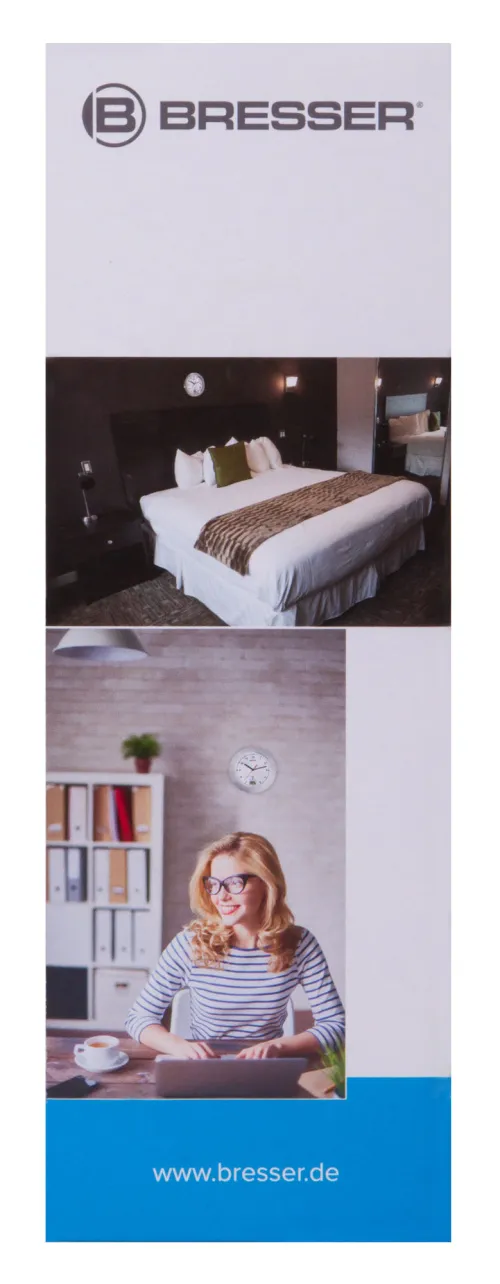 картинка непромокаем стенен часовник Bresser MyTime Bath, бял,  9