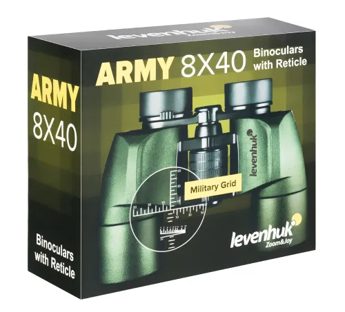 изображение бинокъл с решетка Levenhuk Army 8x40,  14