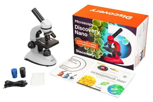 фотография цифров микроскоп Levenhuk Discovery Nano Polar с книга,  2