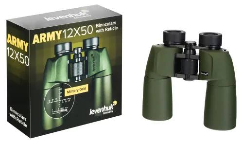 картинка бинокъл с решетка Levenhuk Army 12x50,  6