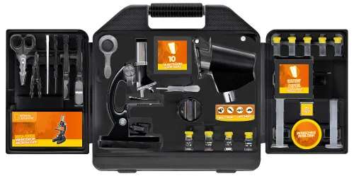 картина микроскоп Bresser National Geographic 300x-1200x (включен е калъф),  2