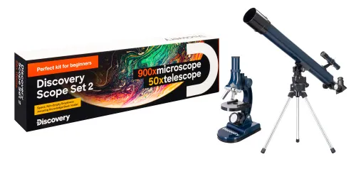 картина комплект Levenhuk Discovery Scope 2 с книга,  2