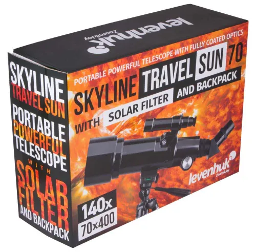 снимка телескоп Levenhuk Skyline Travel Sun 70,  16