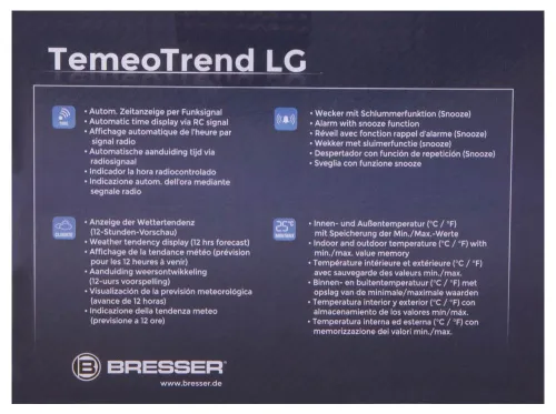 картинка метеорологична станция Bresser TemeoTrend LG RC, черна,  12