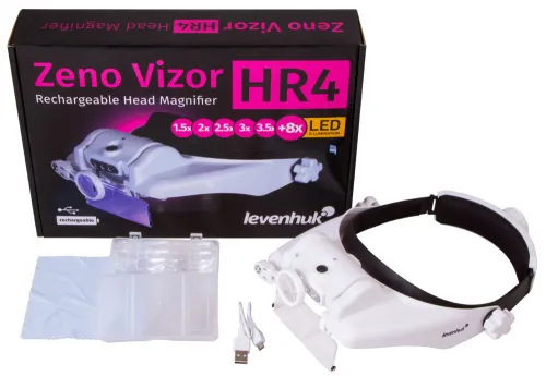 картина лупа за глава с акумулатор Levenhuk Zeno Vizor HR4,  2