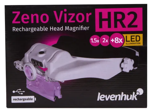 изображение лупа за глава с акумулатор Levenhuk Zeno Vizor HR2,  11