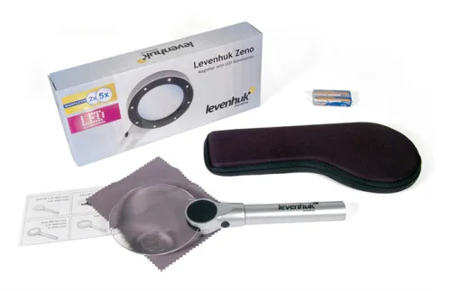 фотография лупа Levenhuk Zeno 400 LED, 2/4x, 88/21 mm, метал,  3
