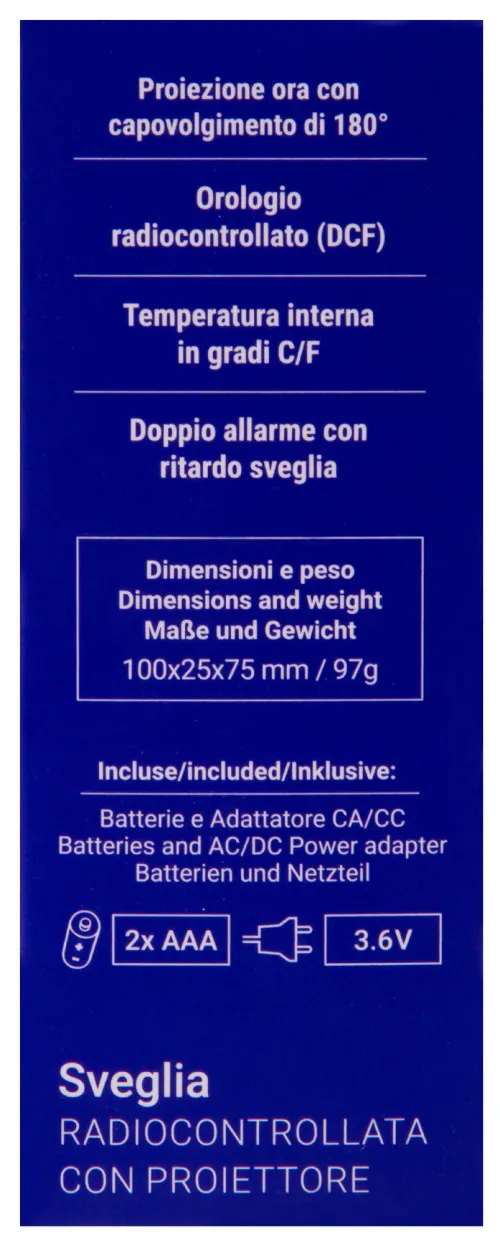 снимка цифров прожекционен часовник RC Explore Scientific с показател на температурата на закрито, черен,  19