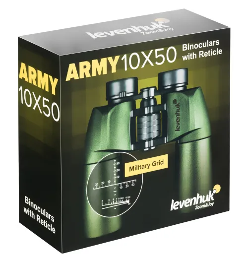 снимка бинокъл с решетка Levenhuk Army 10x50,  14