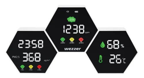 картина монитор за качество на въздуха Levenhuk Wezzer Air PRO DM50,  4