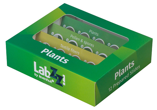 снимка комплект подготвени проби от растения Levenhuk LabZZ P12