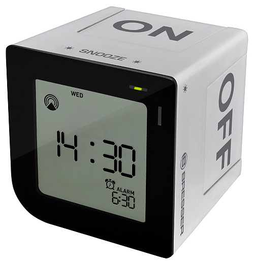 картинка настолен будилник Bresser FlipMe Alarm Clock, сребрист