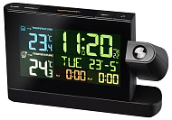 изображение часовник за проекция Bresser с цветен дисплей черен